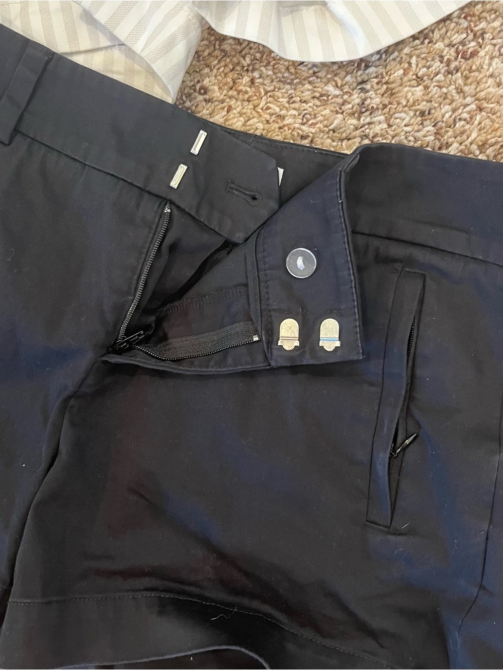 Calvin Klein Shorts Bundle Womens Size 8 Black Cotton Stripes Dressy Preppy - Picture 5 of 13